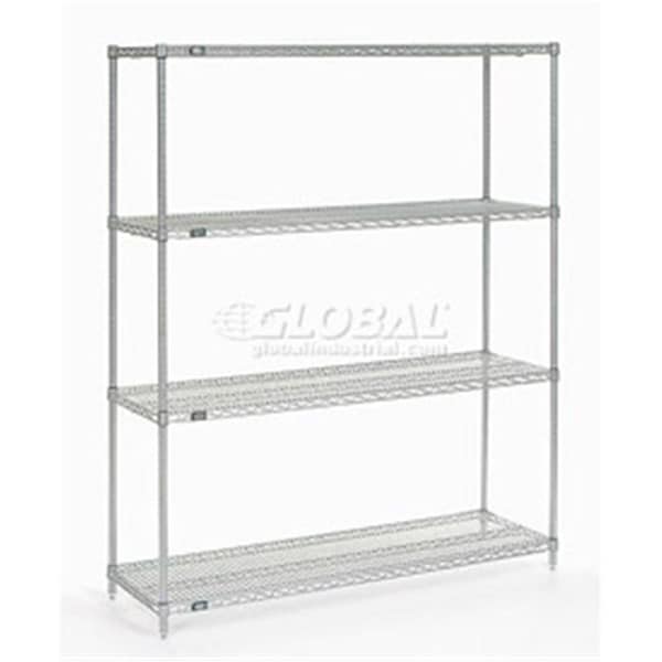 Designed To Furnish Nexel Poly-Z-Brite Wire Shelving - Clear - 60 x 21 x 74 in. DE3494729 - main